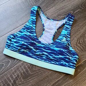 Adidas sporty "wave print" racerback Bikini Top